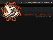 Tablet Screenshot of johnnysigns.com